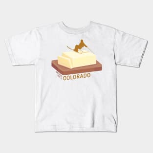 Ski Butter Carving | Crested Butte Colorado Kids T-Shirt